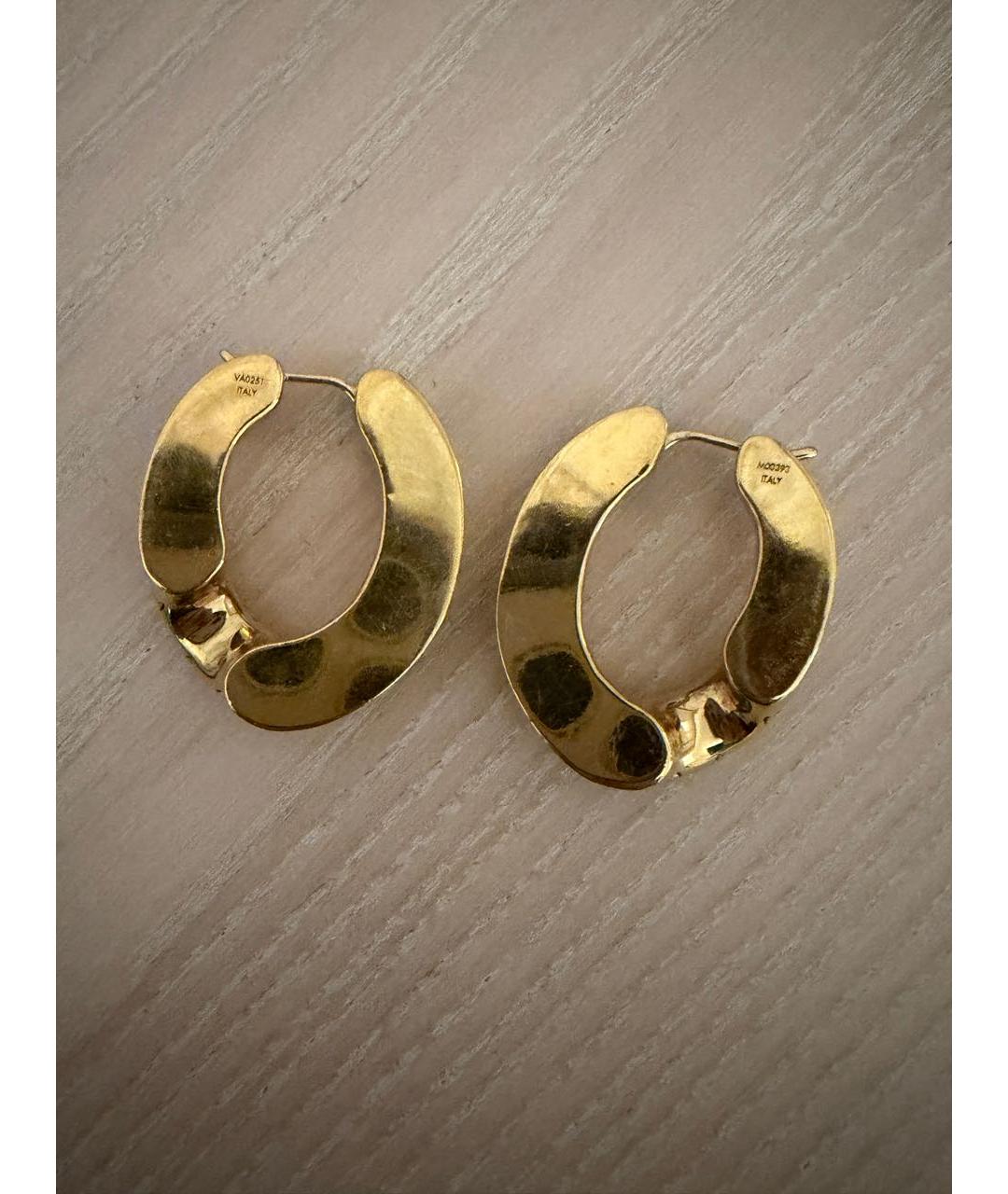 LOUIS VUITTON Золотые латунные серьги, фото 2