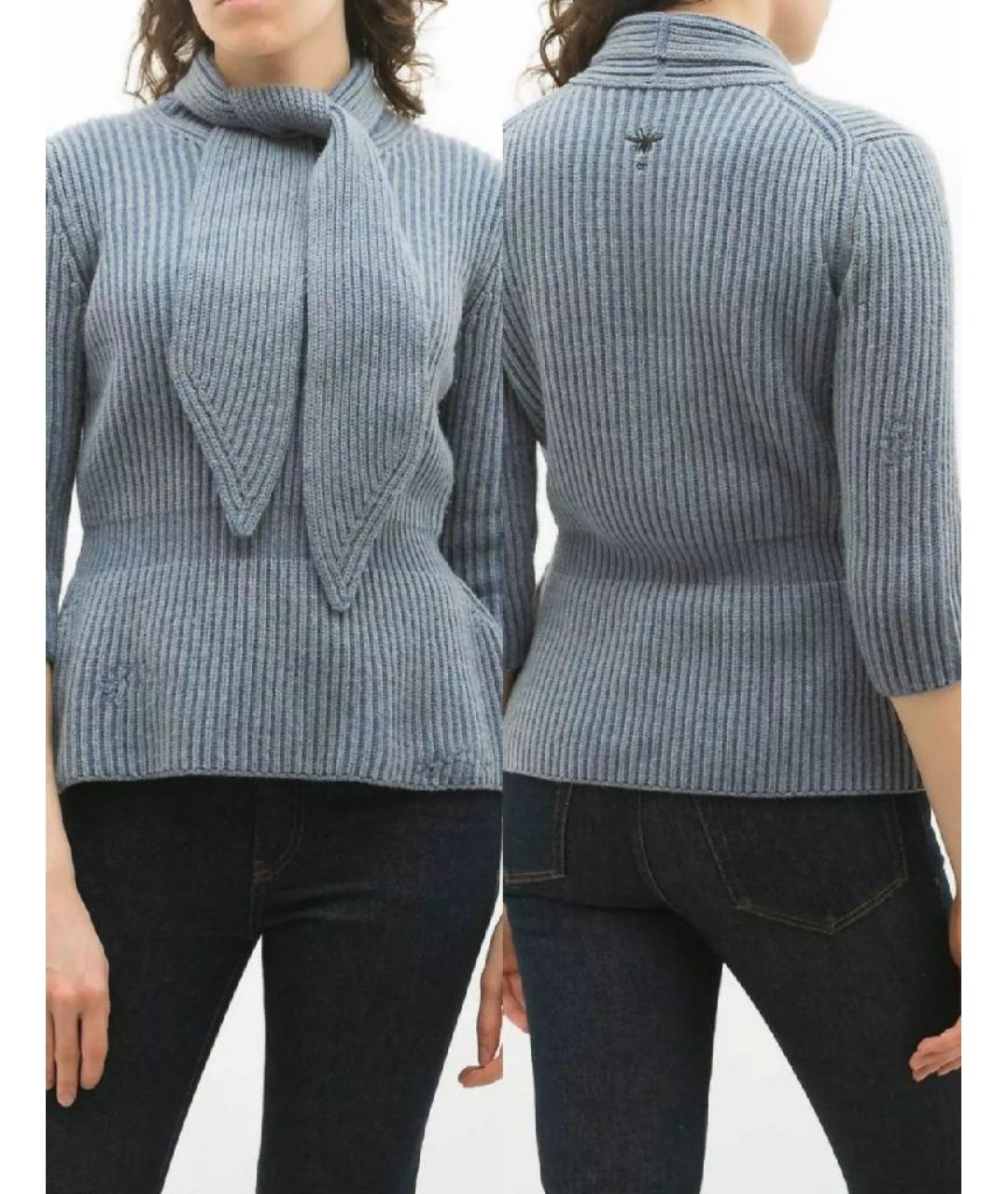 CHRISTIAN DIOR Серый кашемировый джемпер / свитер, фото 5