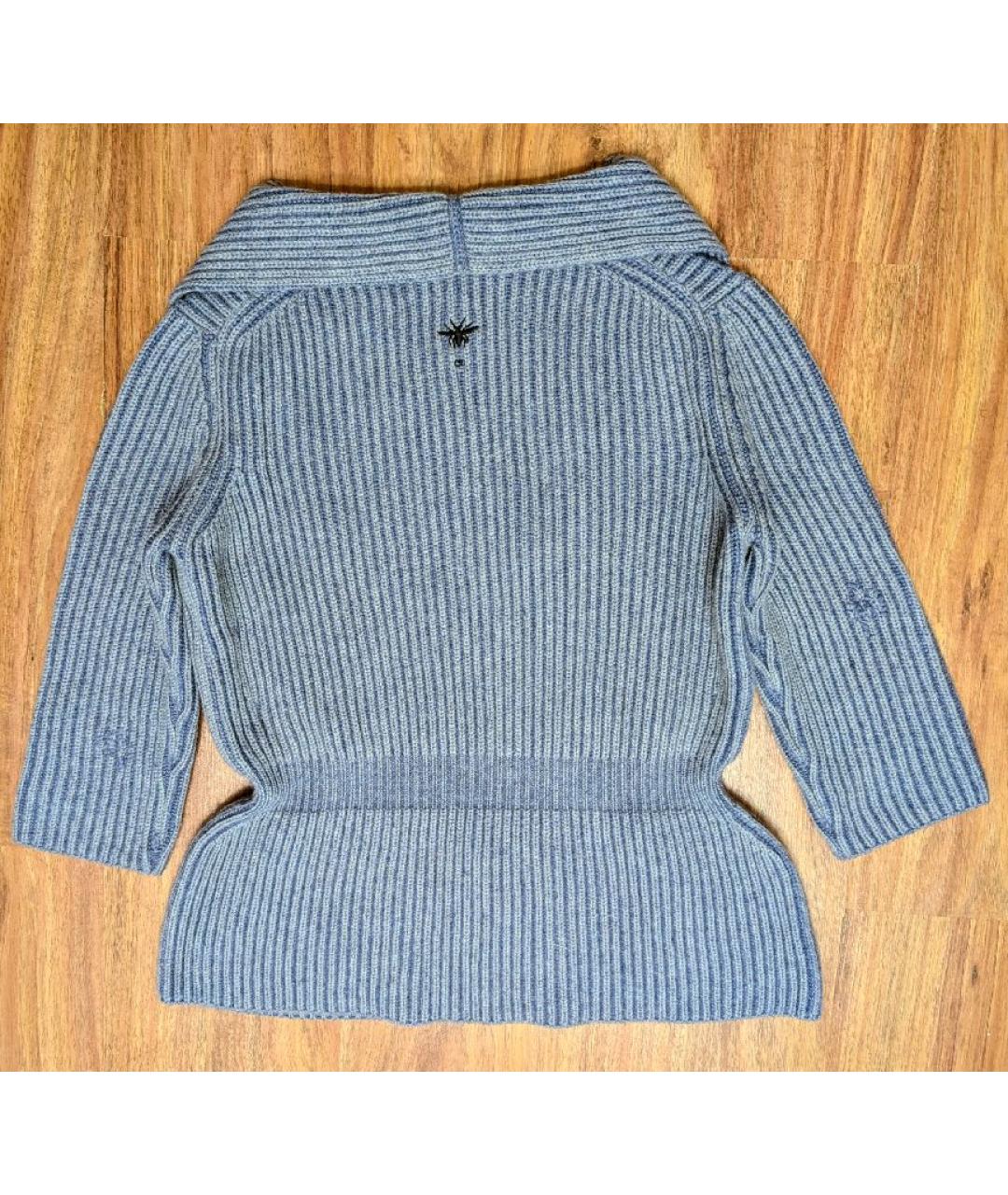 CHRISTIAN DIOR Серый кашемировый джемпер / свитер, фото 2