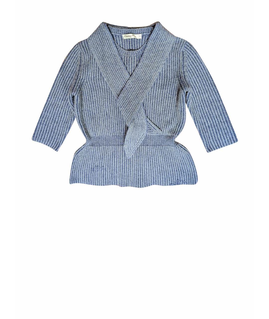 CHRISTIAN DIOR Серый кашемировый джемпер / свитер, фото 1