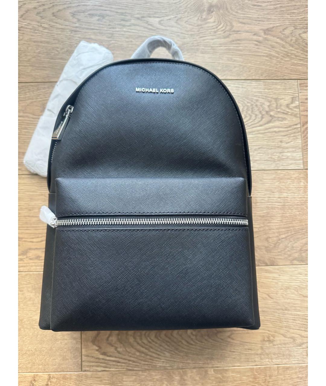 MICHAEL KORS Черный кожаный рюкзак, фото 4