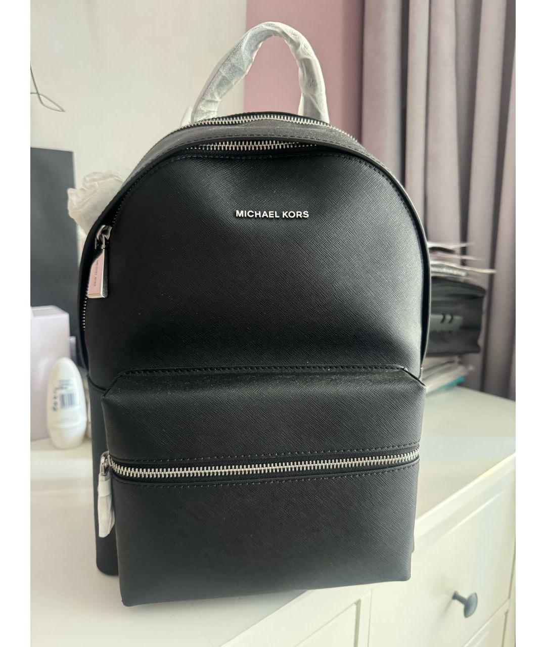 MICHAEL KORS Черный кожаный рюкзак, фото 5