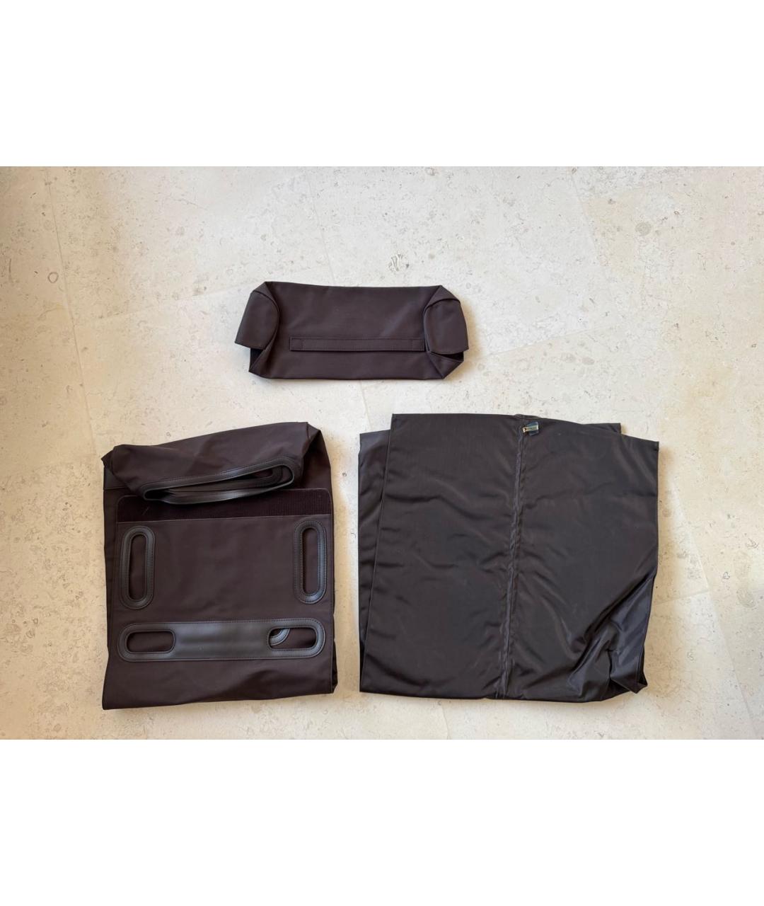 LOUIS VUITTON Коричневый чемодан из искусственной кожи, фото 6