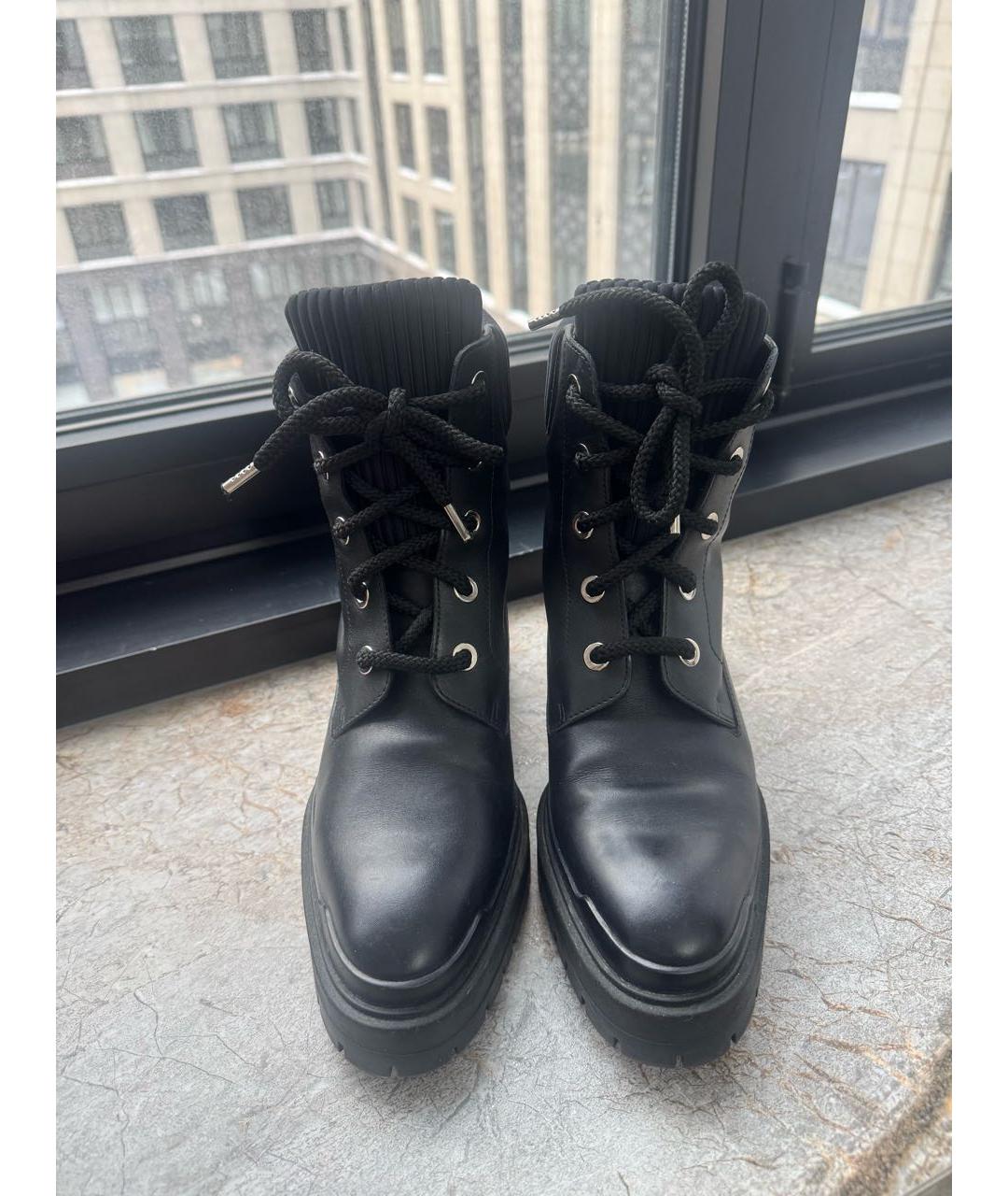 HERMES Черные кожаные ботинки, фото 2