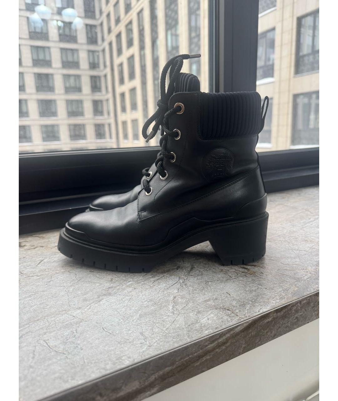HERMES Черные кожаные ботинки, фото 6