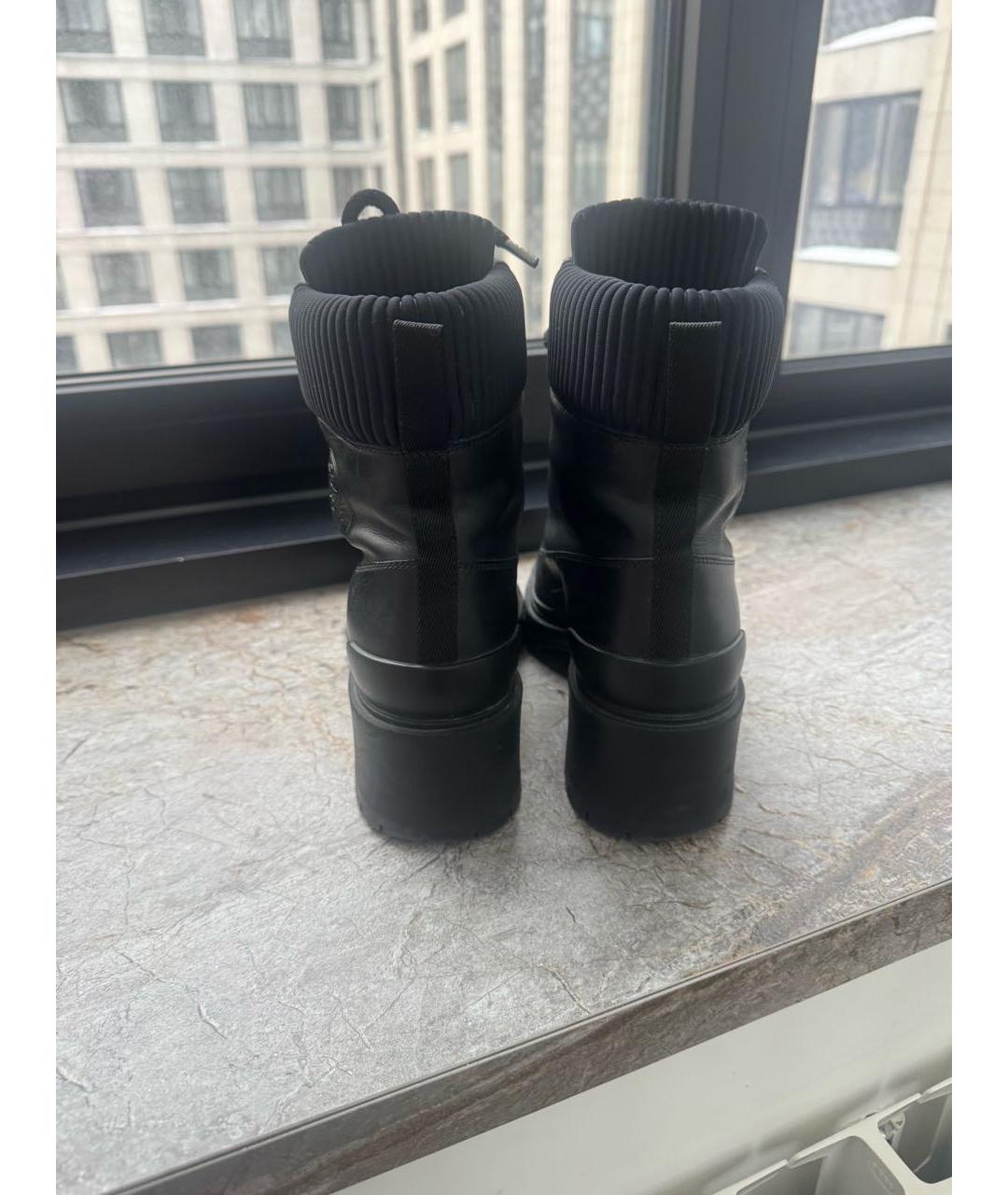 HERMES Черные кожаные ботинки, фото 4