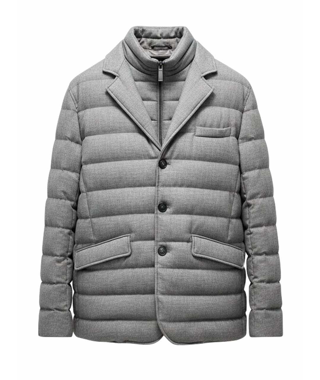 HERNO Серый вискозный пуховик, фото 1