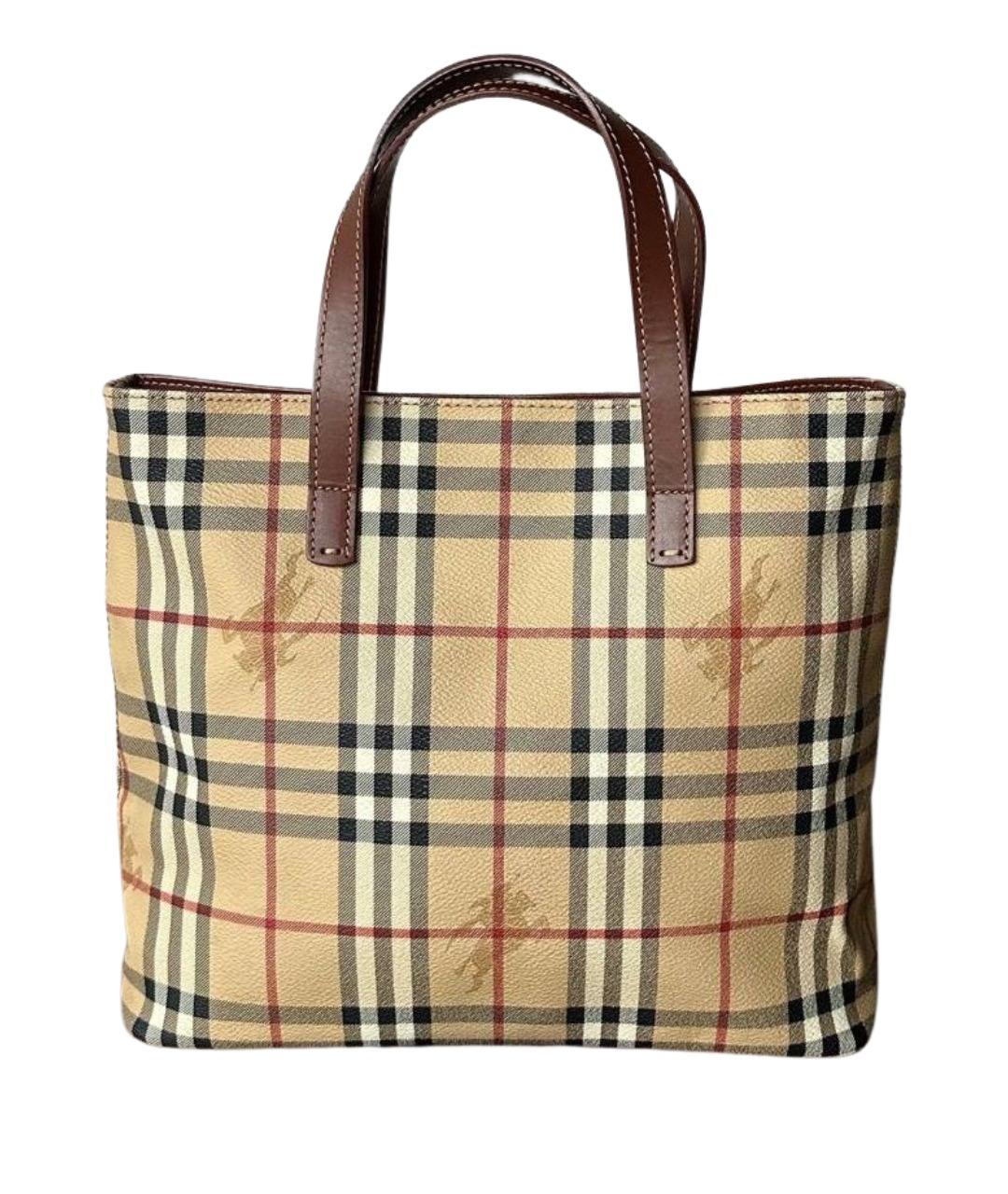 BURBERRY Бежевая сумка с короткими ручками, фото 1