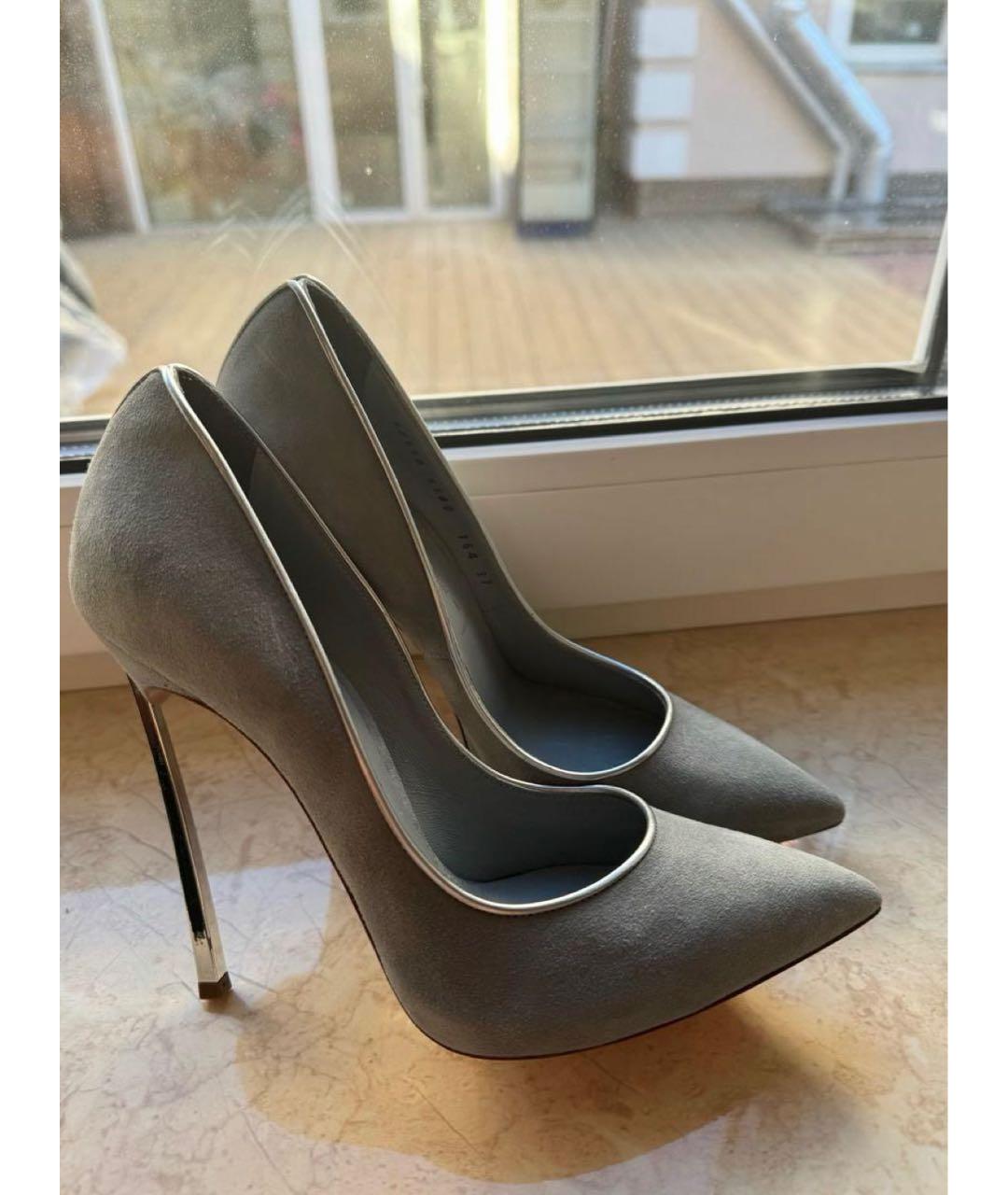 CASADEI Серые кожаные туфли, фото 3