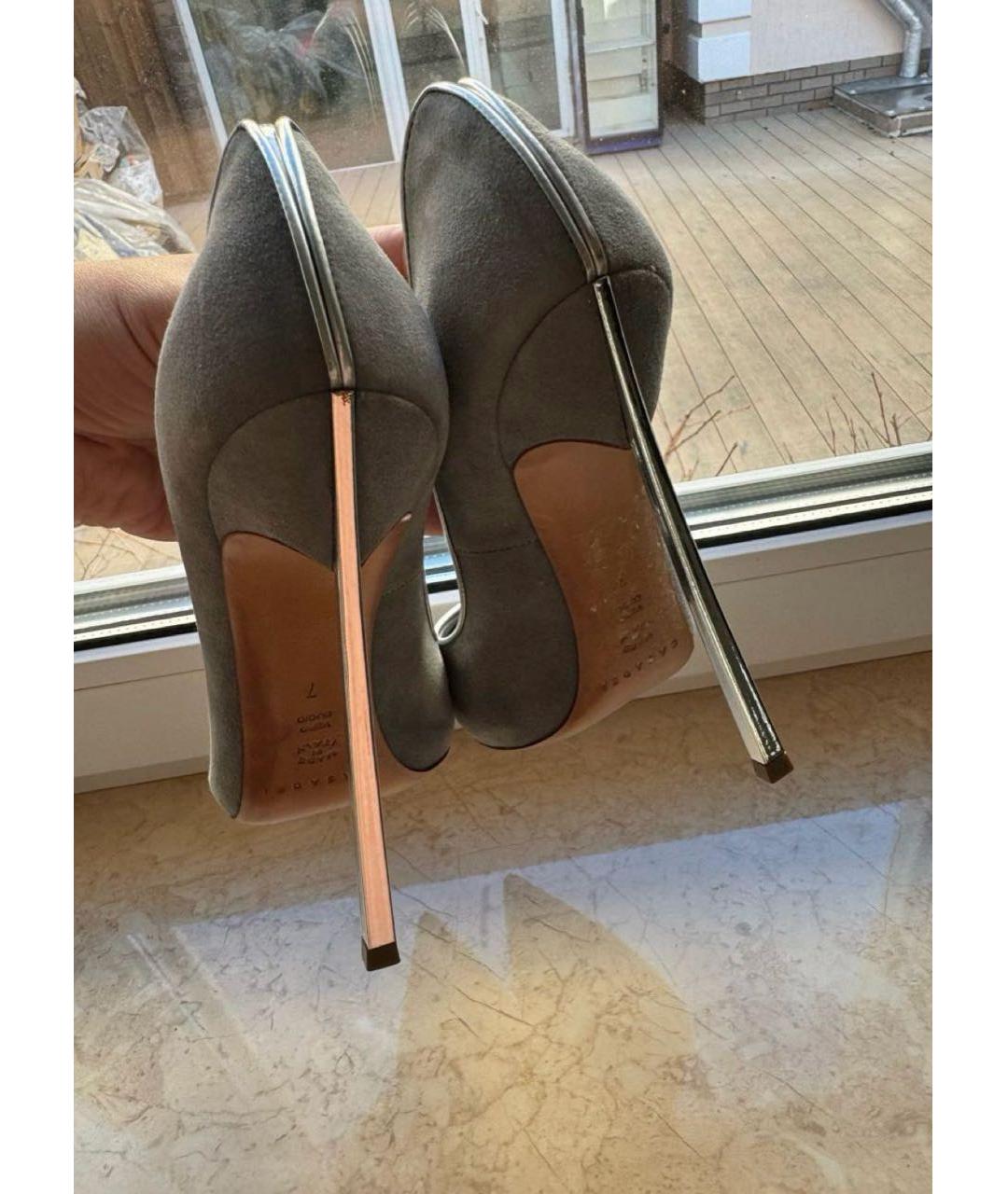 CASADEI Серые кожаные туфли, фото 4