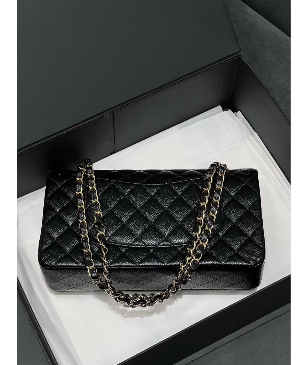 CHANEL Черная кожаная сумка через плечо, фото 2