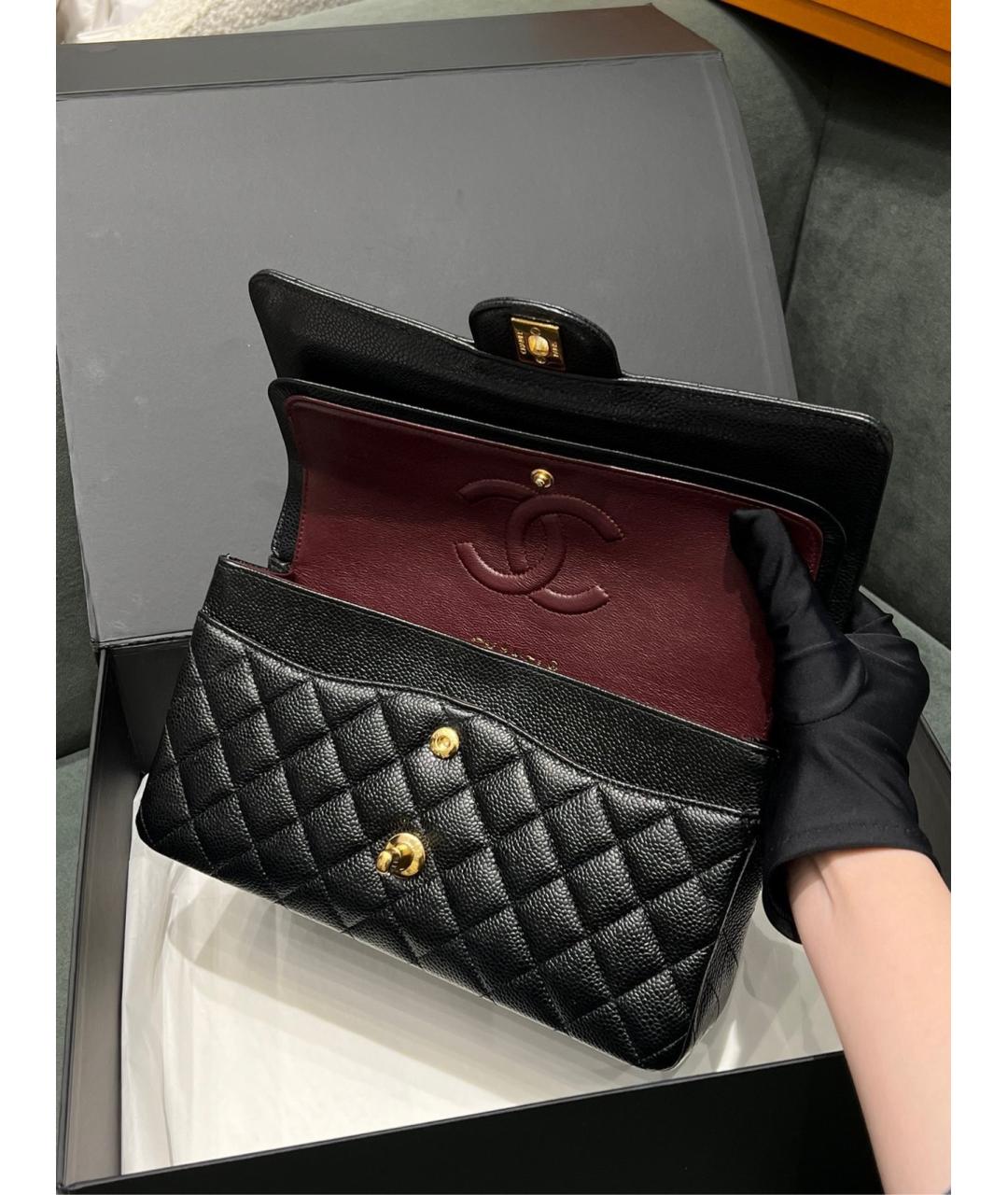 CHANEL Черная кожаная сумка через плечо, фото 6