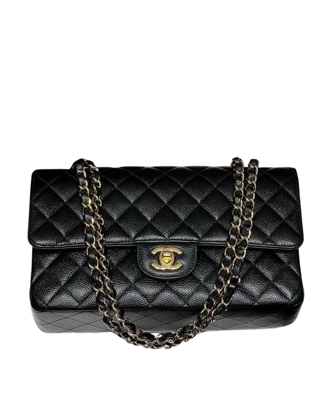 CHANEL Черная кожаная сумка через плечо, фото 1