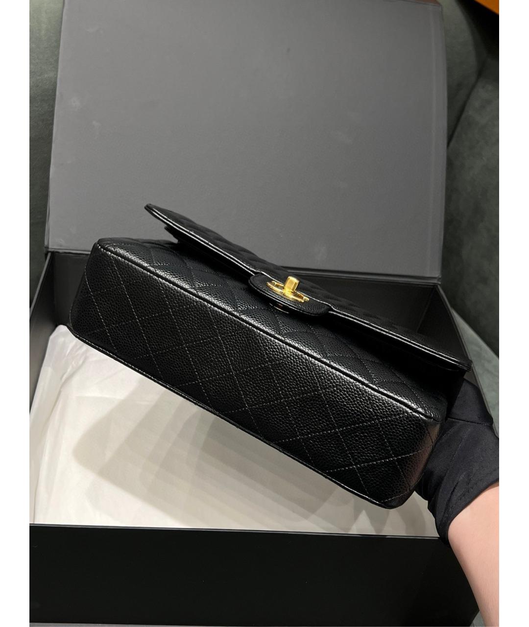 CHANEL Черная кожаная сумка через плечо, фото 5