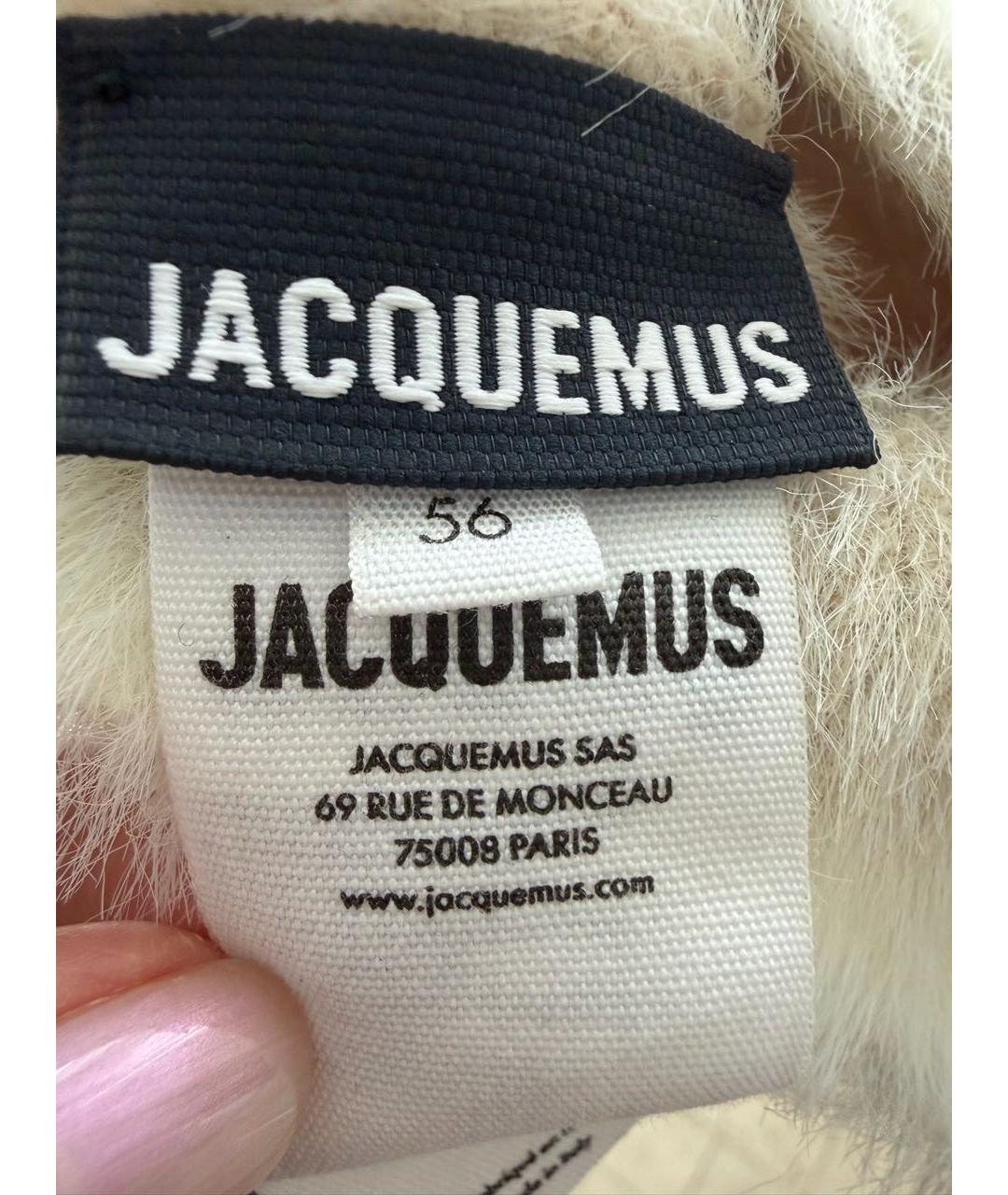 JACQUEMUS Бежевая шапка, фото 4