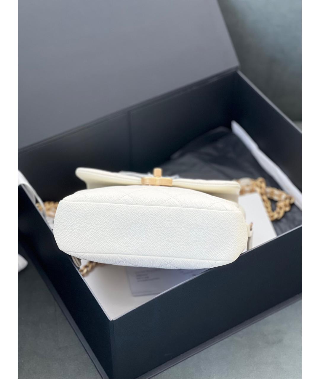 CHANEL Белый кожаный рюкзак, фото 5