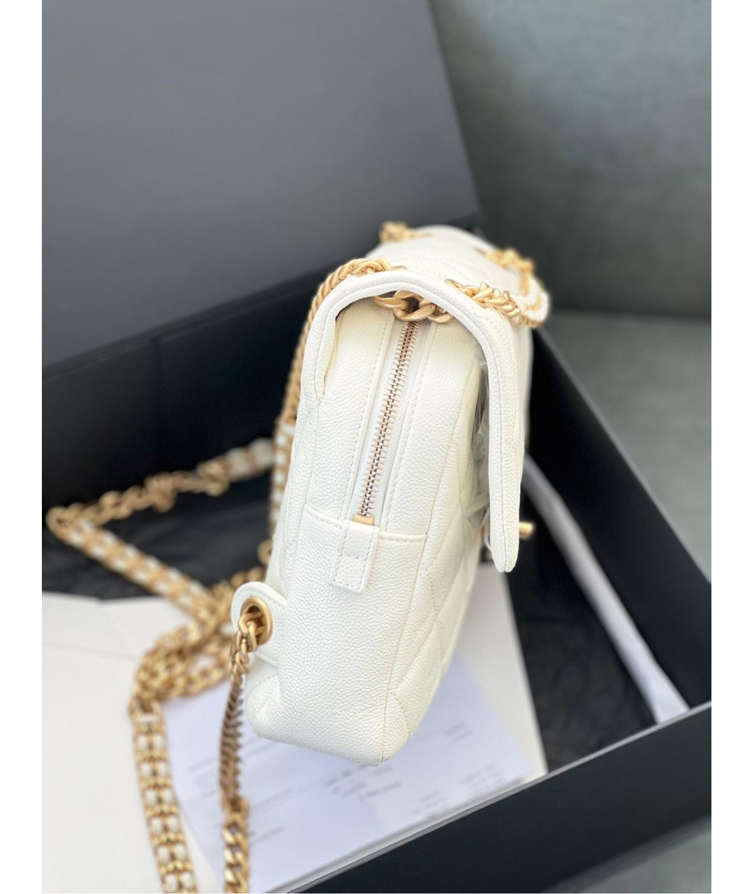 CHANEL Белый кожаный рюкзак, фото 4