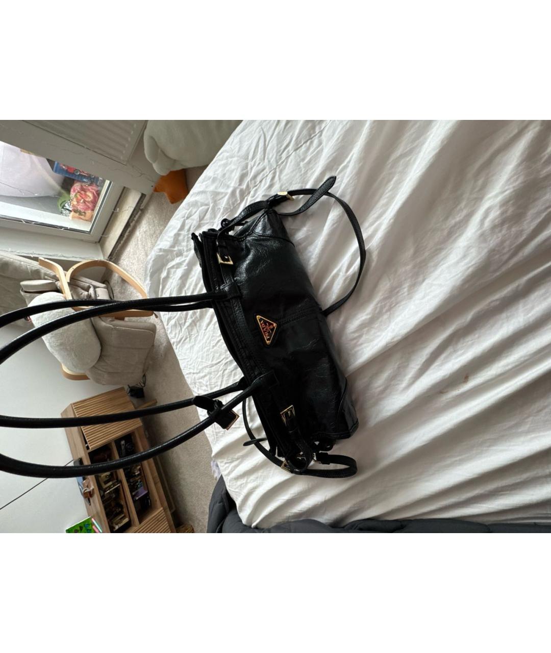 PRADA Черная кожаная сумка через плечо, фото 5