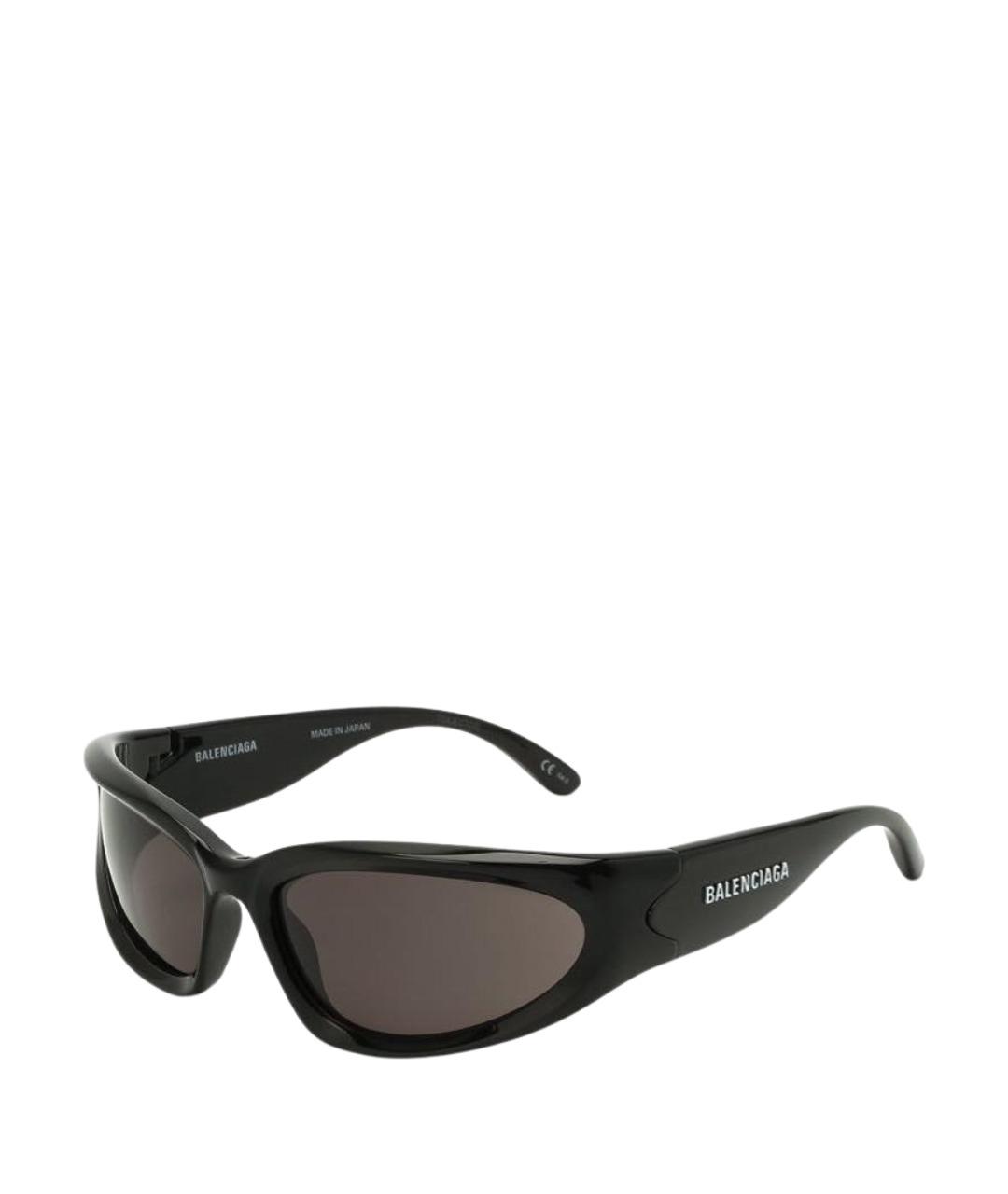 BALENCIAGA Черные пластиковые солнцезащитные очки, фото 1