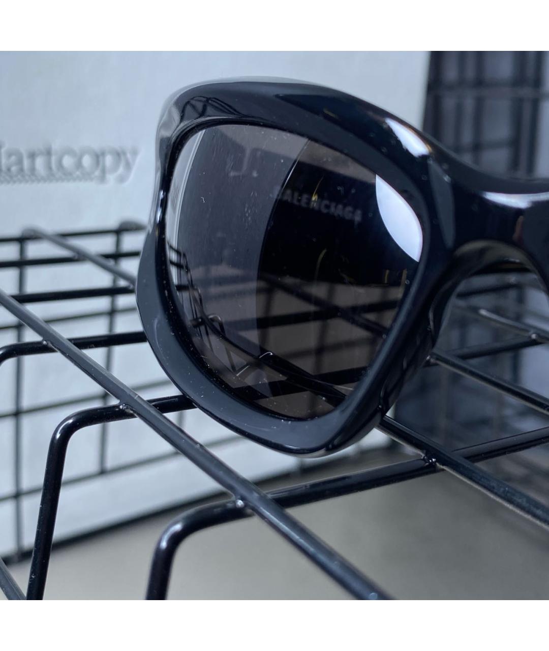 BALENCIAGA Черные пластиковые солнцезащитные очки, фото 8