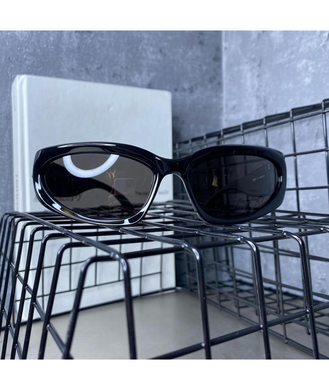 BALENCIAGA Черные пластиковые солнцезащитные очки, фото 6