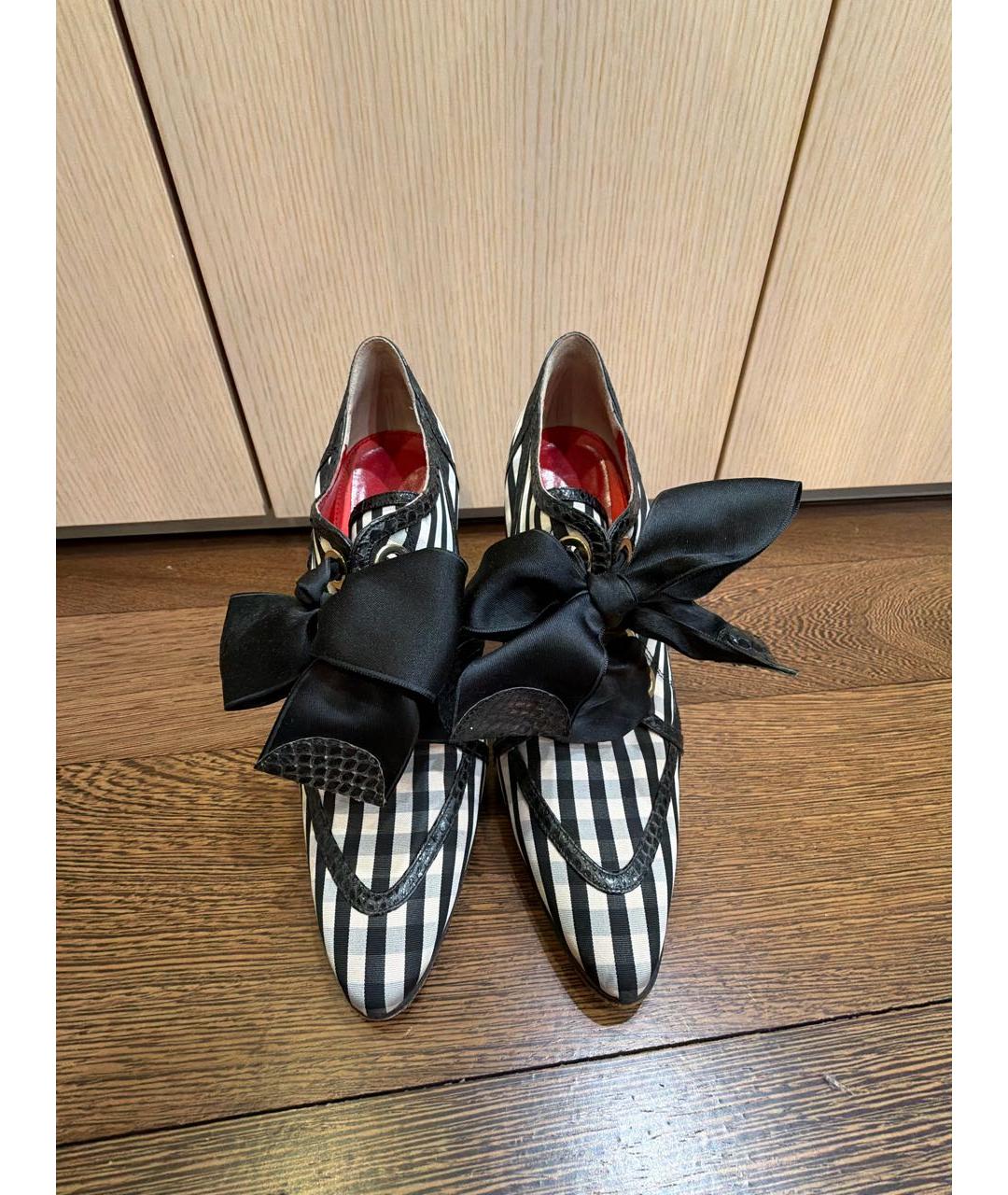 DOLCE&GABBANA Черные текстильные ботильоны, фото 2