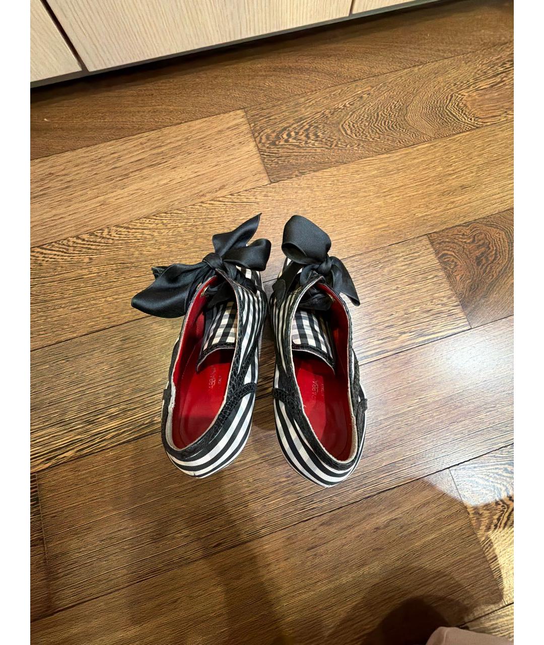 DOLCE&GABBANA Черные текстильные ботильоны, фото 3