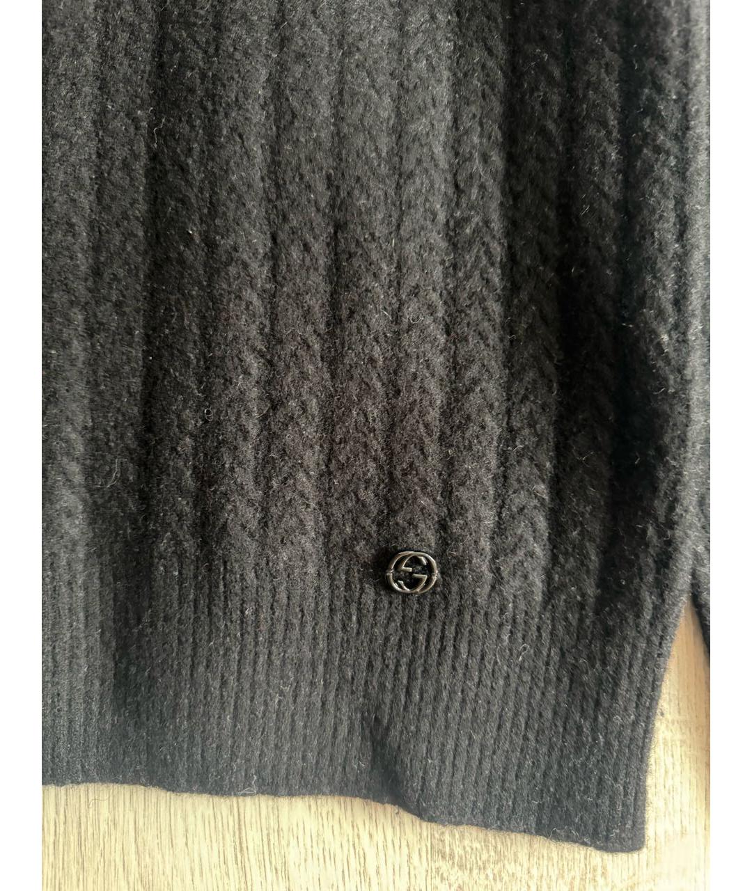GUCCI Черный шерстяной джемпер / свитер, фото 4