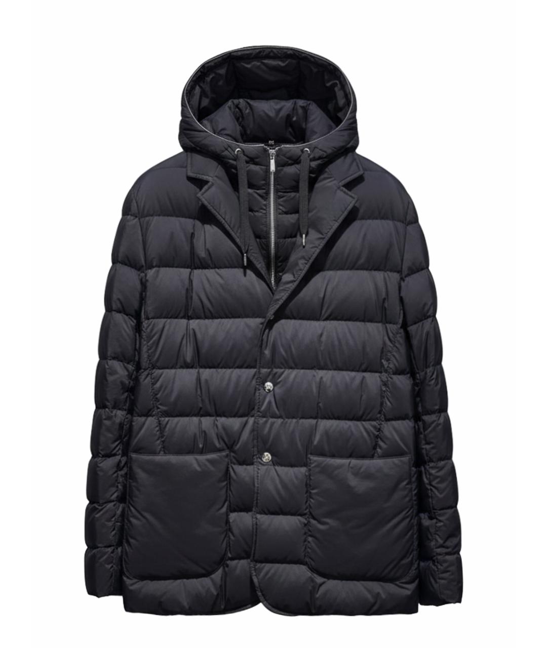 HERNO Черный полиамидовый пуховик, фото 5