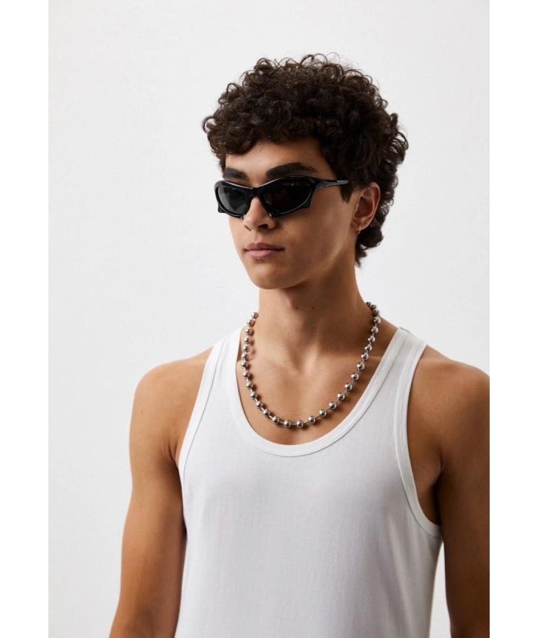 BALENCIAGA Черные пластиковые солнцезащитные очки, фото 8