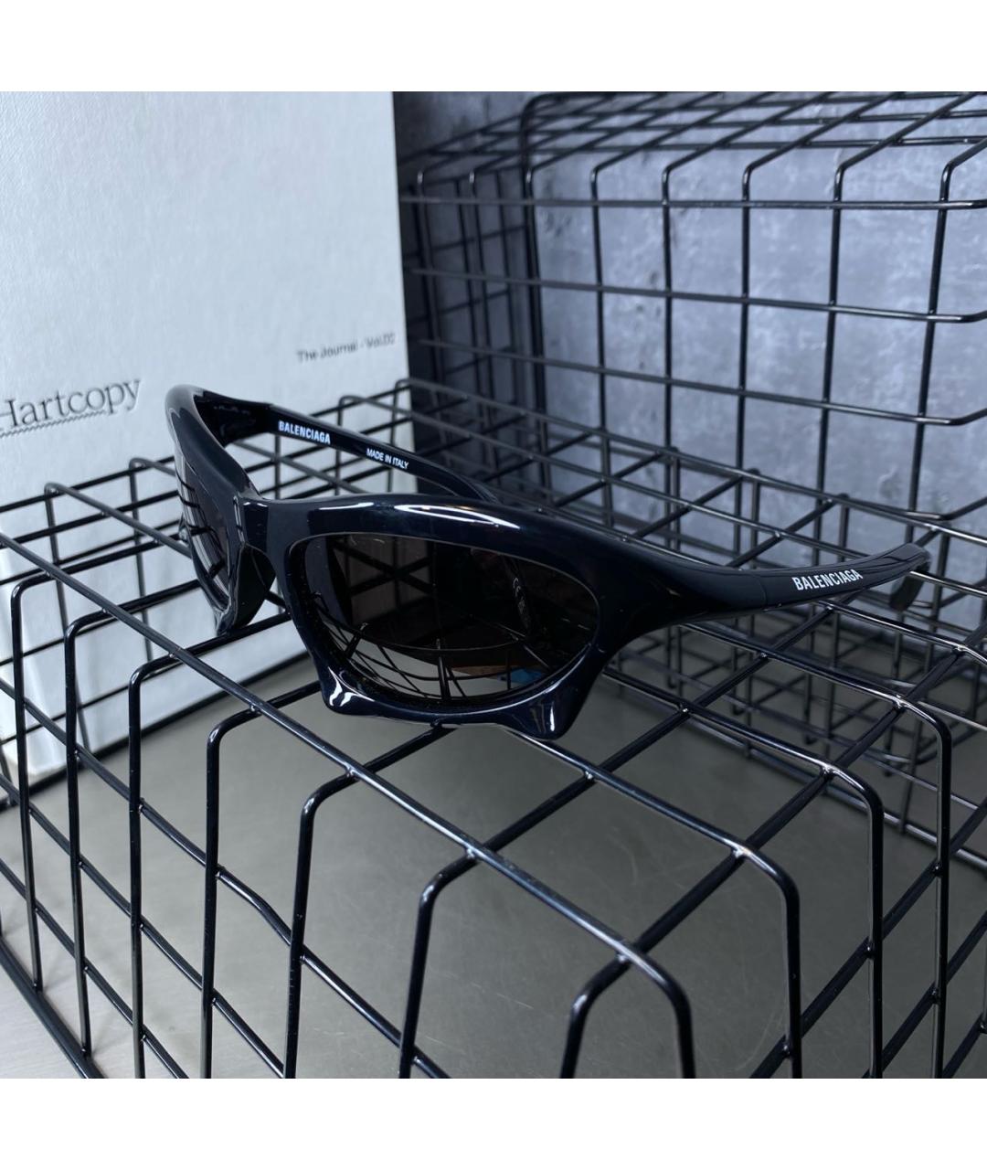 BALENCIAGA Черные пластиковые солнцезащитные очки, фото 4