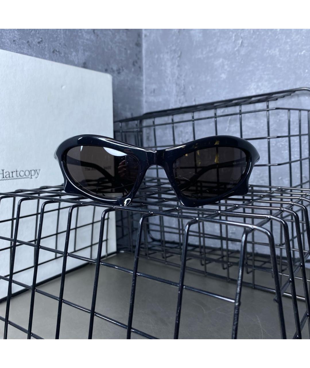 BALENCIAGA Черные пластиковые солнцезащитные очки, фото 3
