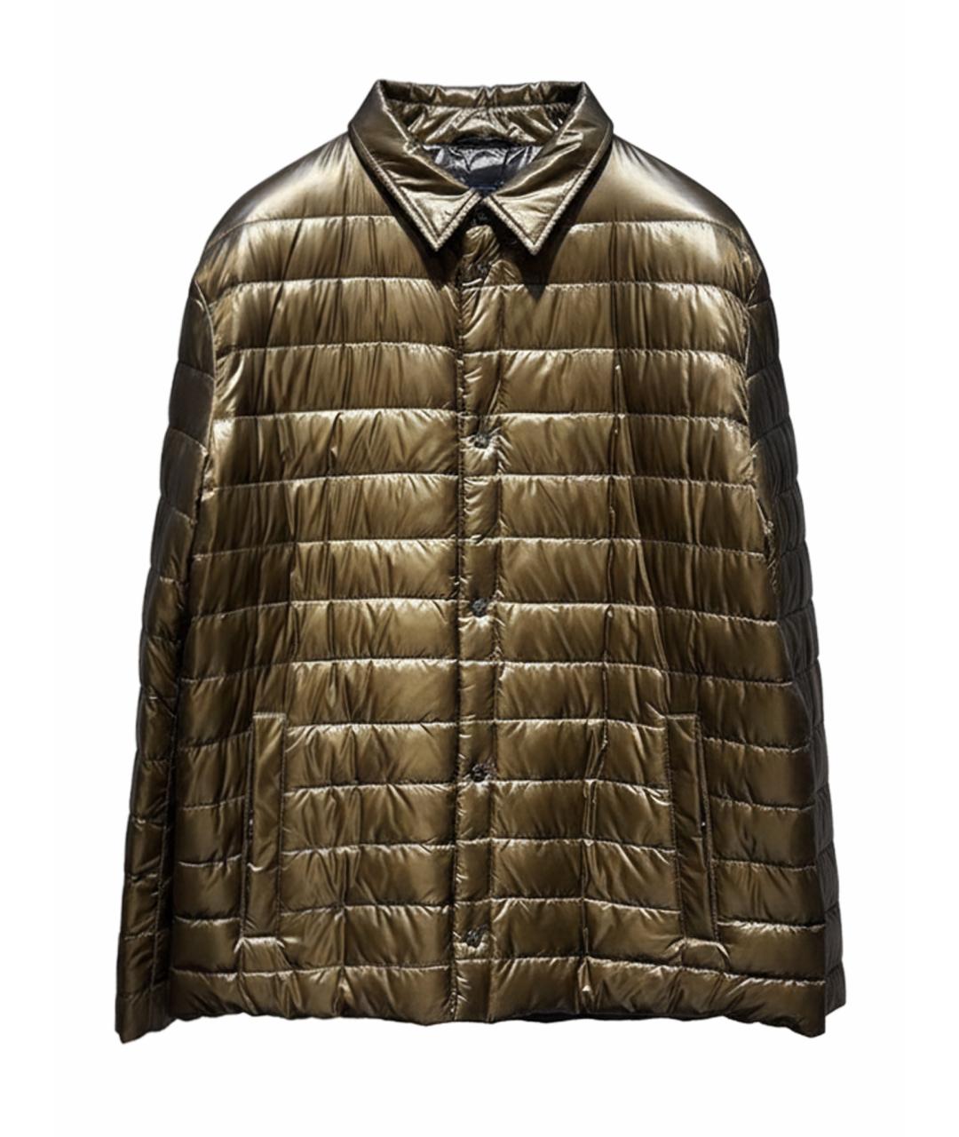 HERNO Золотой полиамидовый пуховик, фото 1