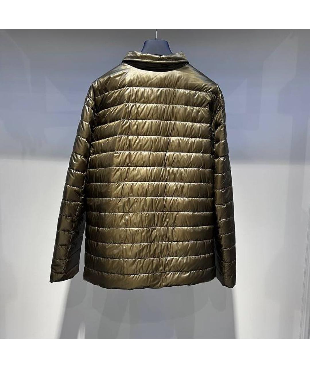 HERNO Золотой полиамидовый пуховик, фото 2