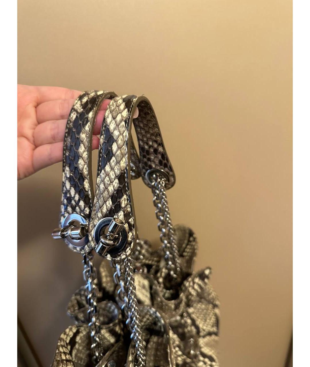 CHRISTIAN DIOR Бежевая сумка тоут из экзотической кожи, фото 4