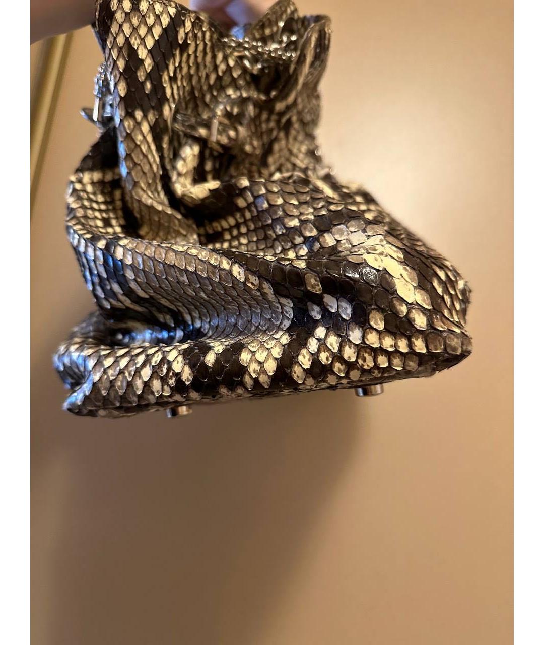 CHRISTIAN DIOR Бежевая сумка тоут из экзотической кожи, фото 7