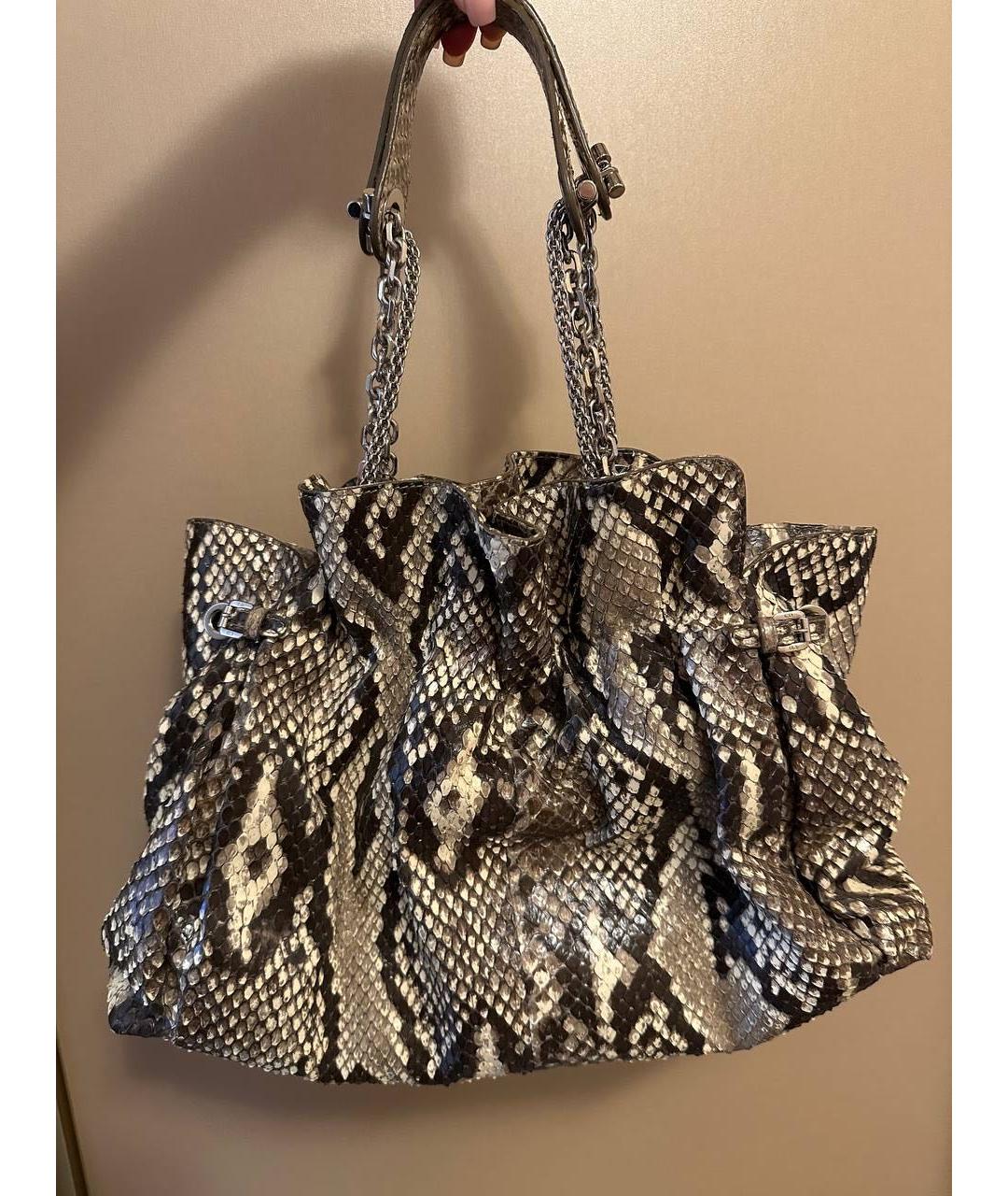 CHRISTIAN DIOR Бежевая сумка тоут из экзотической кожи, фото 9