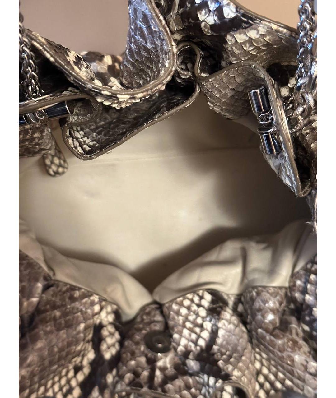 CHRISTIAN DIOR Бежевая сумка тоут из экзотической кожи, фото 8