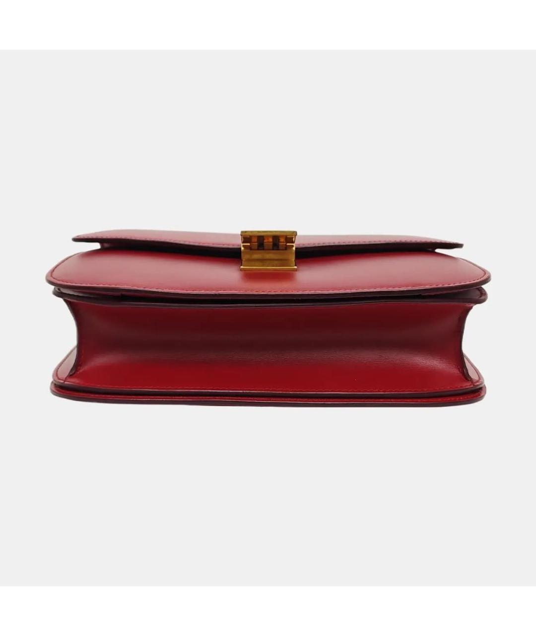 CELINE Красная кожаная сумка через плечо, фото 5