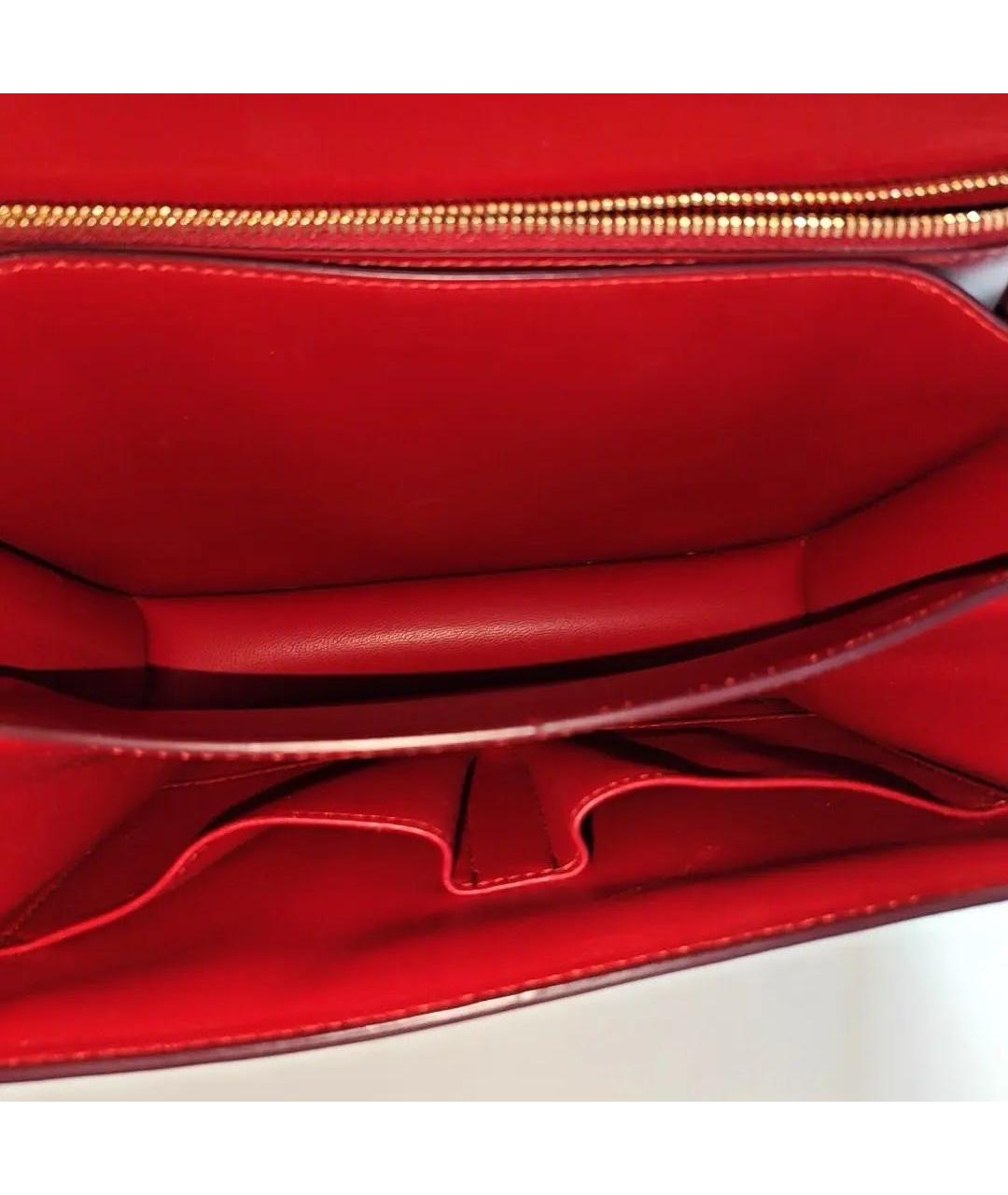 CELINE Красная кожаная сумка через плечо, фото 6