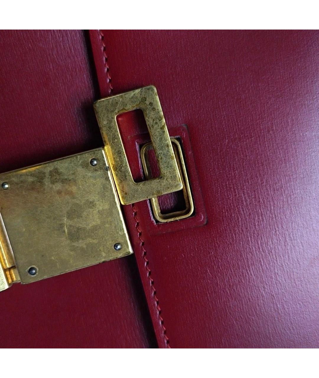 CELINE Красная кожаная сумка через плечо, фото 8