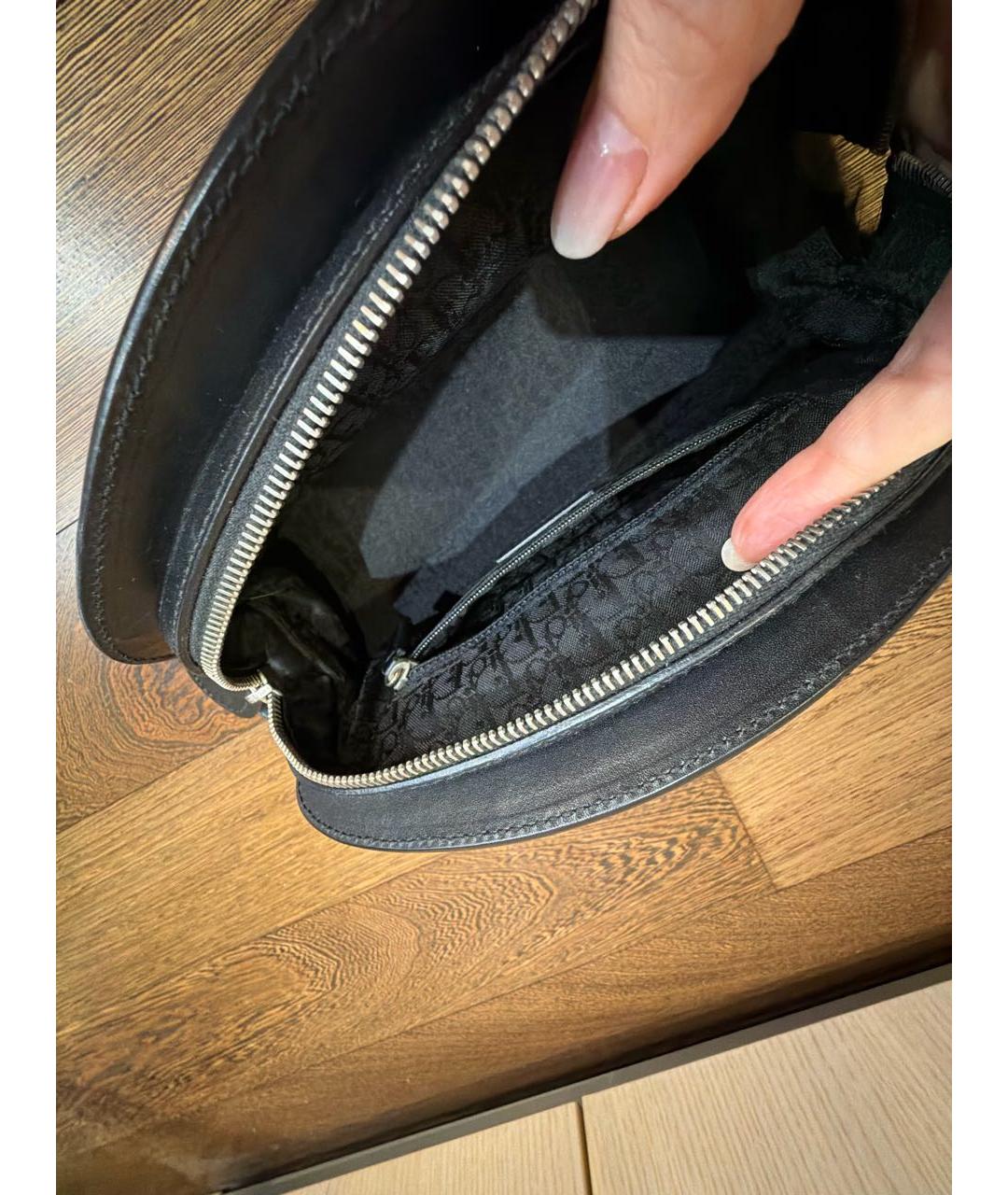 CHRISTIAN DIOR Черная меховая сумка с короткими ручками, фото 3