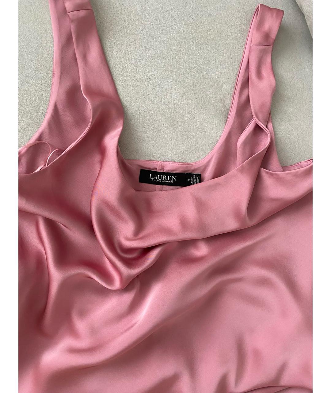 RALPH LAUREN Розовое полиэстеровое вечернее платье, фото 4