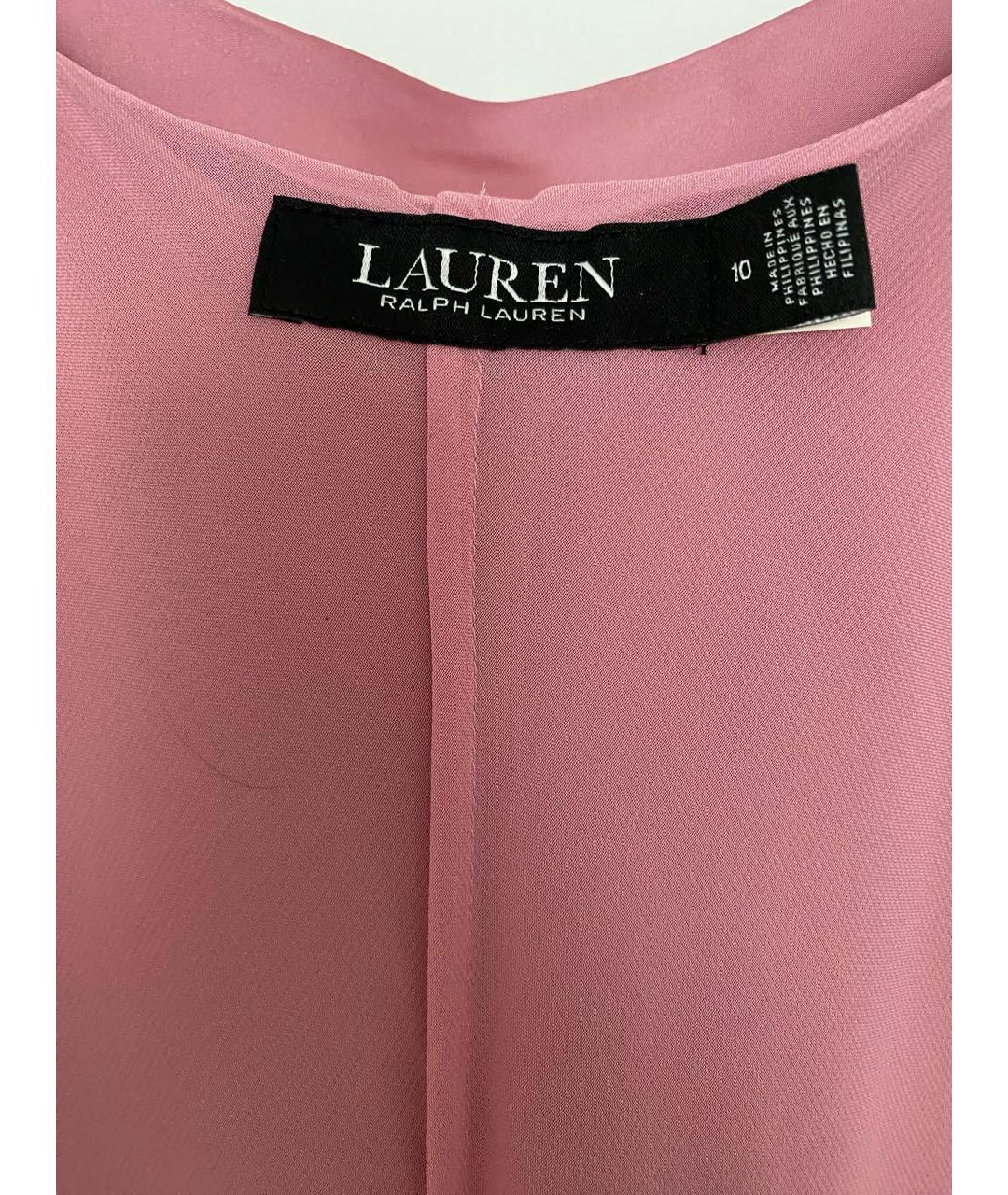 RALPH LAUREN Розовое полиэстеровое вечернее платье, фото 3