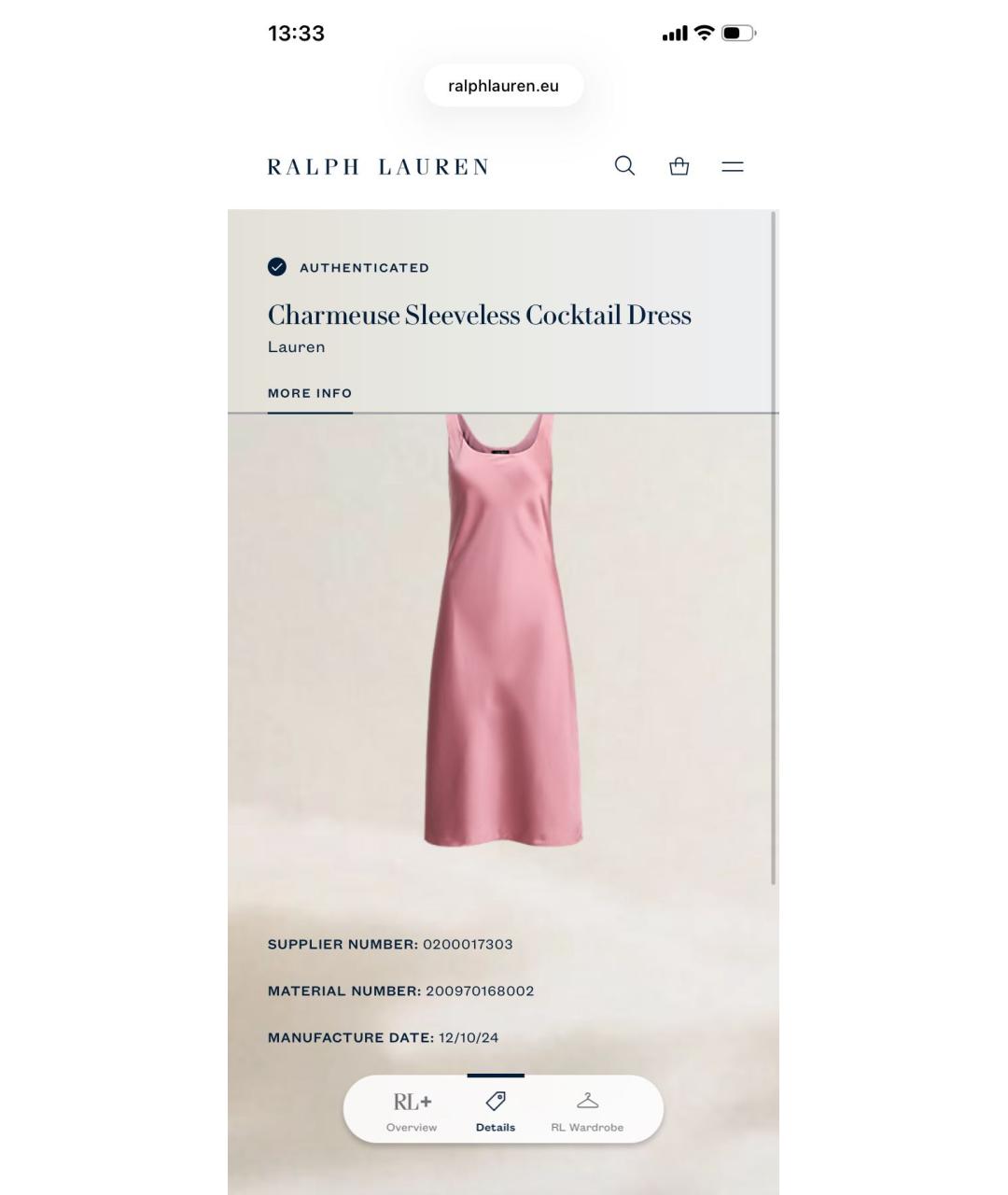 RALPH LAUREN Розовое полиэстеровое вечернее платье, фото 5