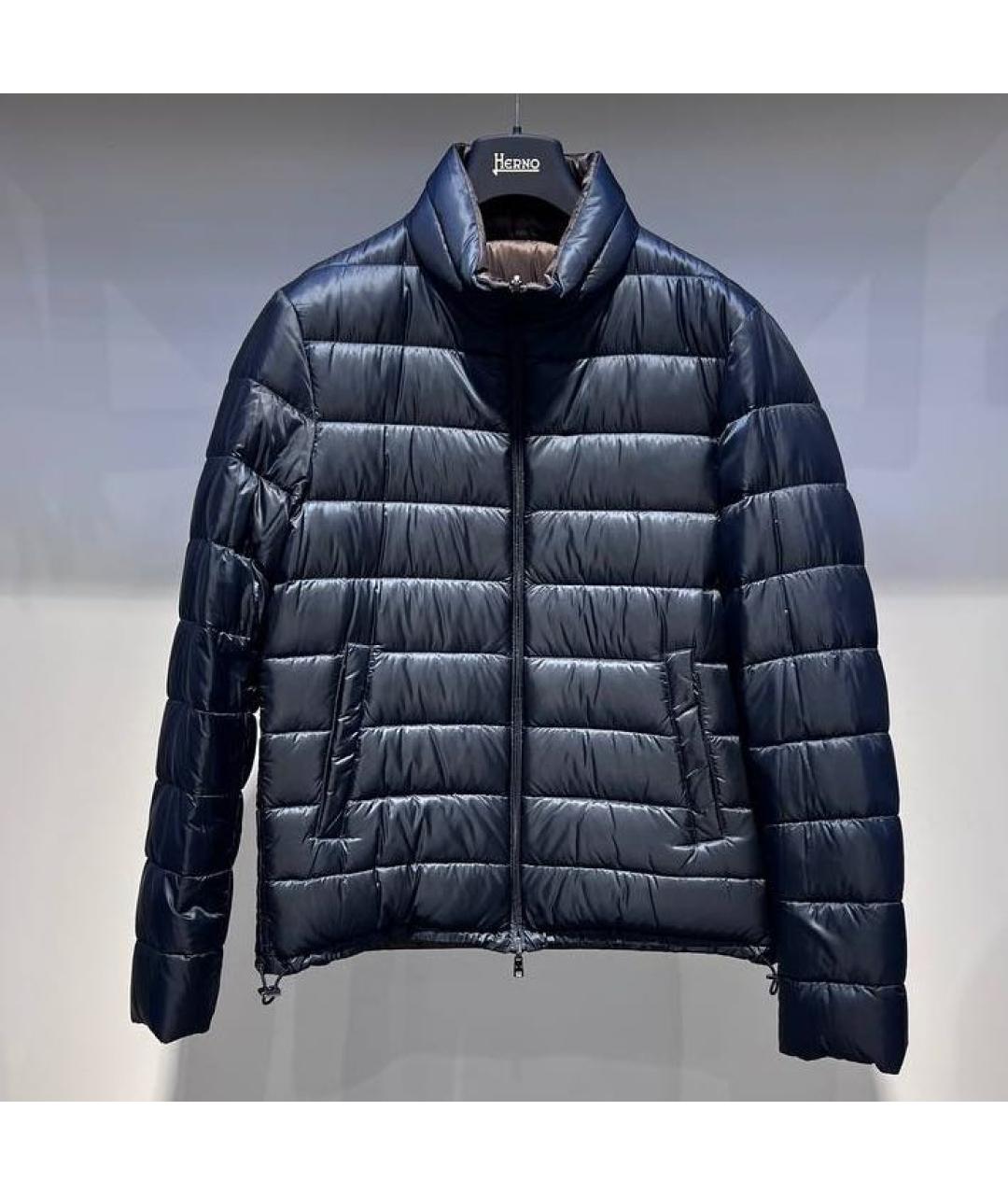 HERNO Черный полиамидовый пуховик, фото 4