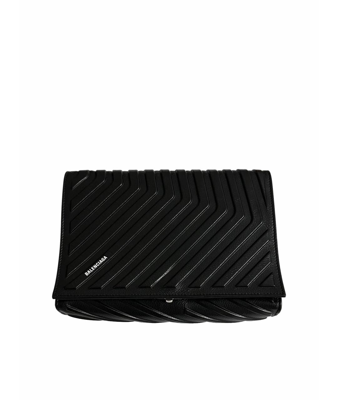 BALENCIAGA Черная кожаная сумка на плечо, фото 1