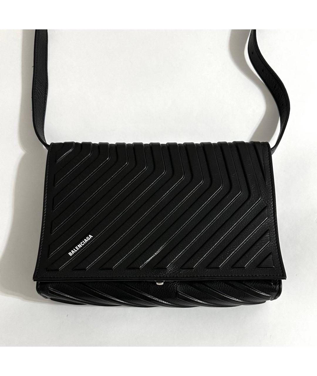BALENCIAGA Черная кожаная сумка на плечо, фото 9
