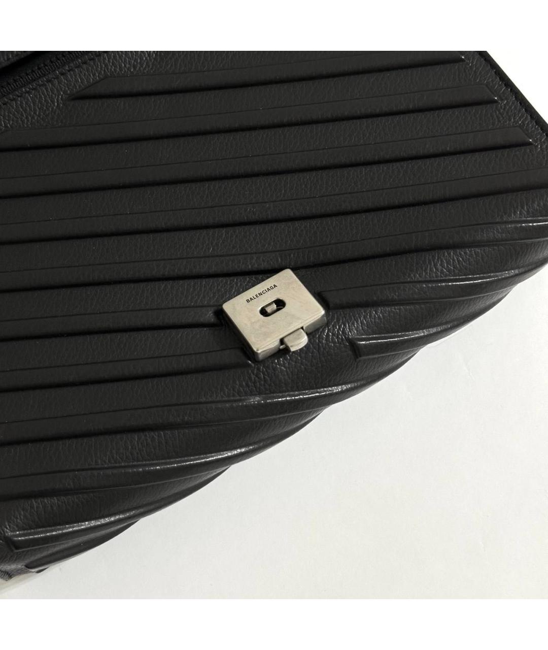 BALENCIAGA Черная кожаная сумка на плечо, фото 4