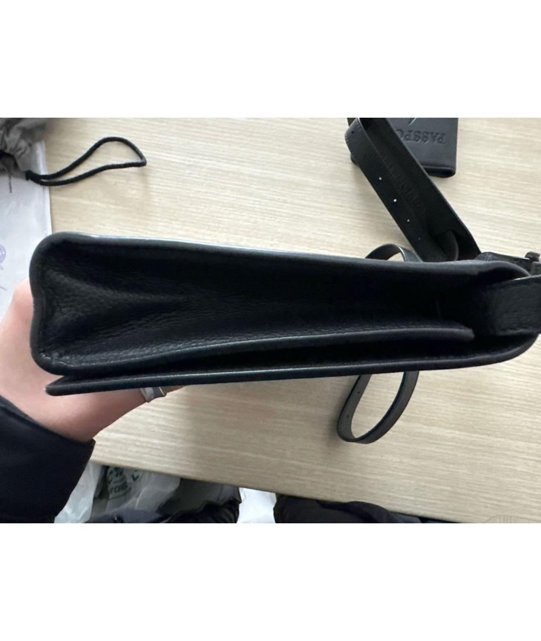 BALENCIAGA Черная кожаная сумка на плечо, фото 7